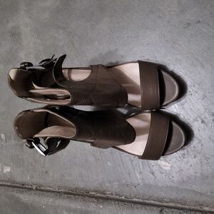 Nine West Leather Platform Heels Size 7.5